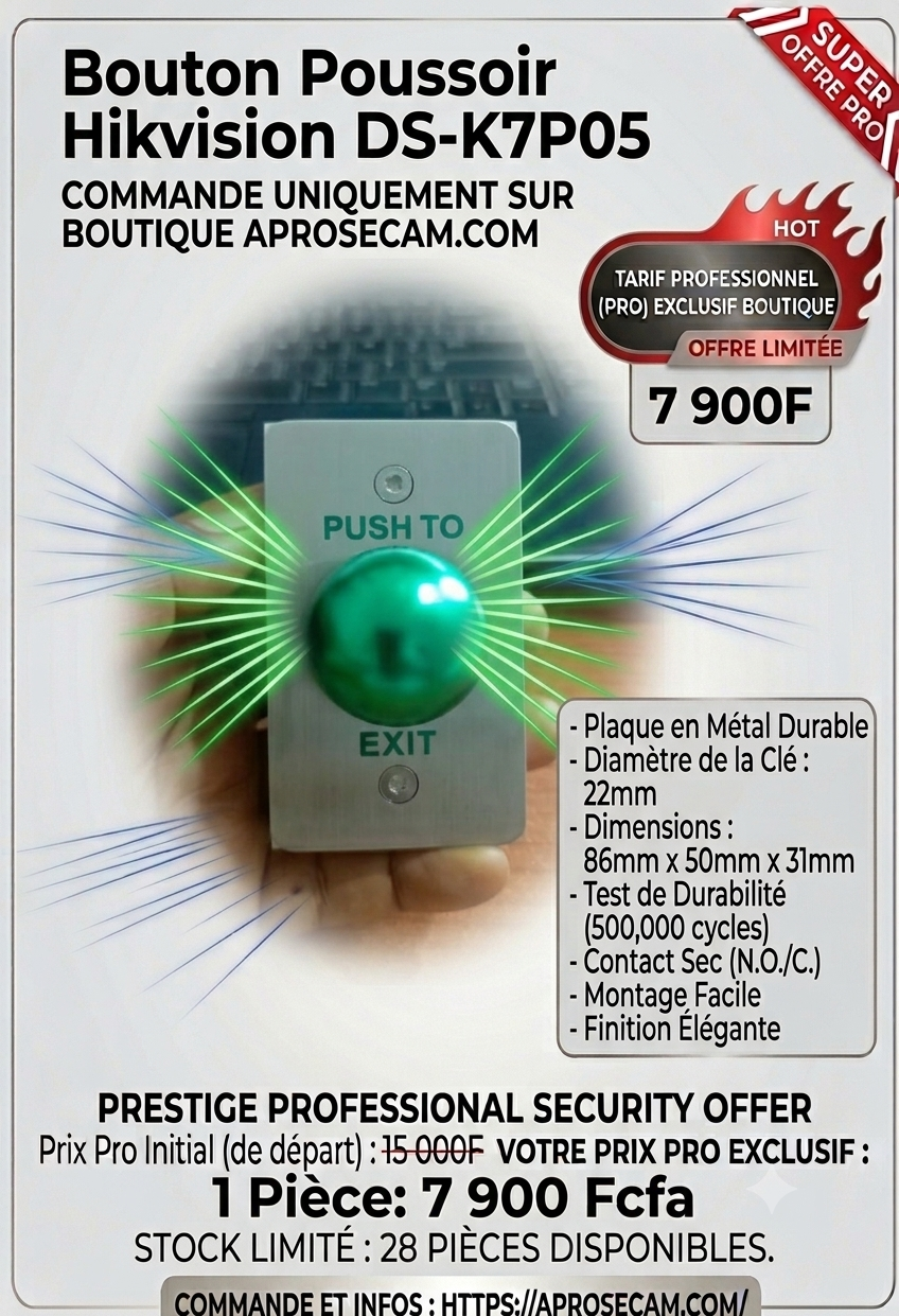 BOUTON POUSSOIR - Hikvision DS-K7P05